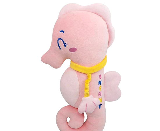 ENFANT Seahorse doll Sea Collection velour fabric Pink