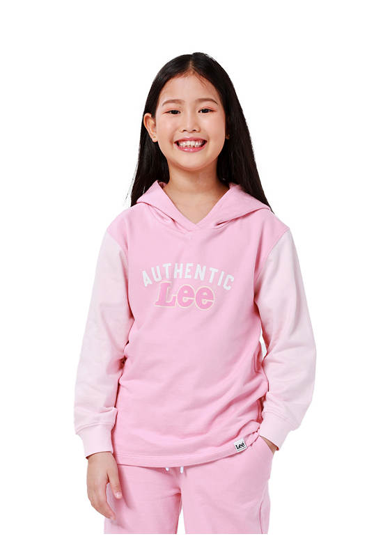 LEE KIDS Girl's Pullover Hoodie New Preps Collection Comfort Fit Pink