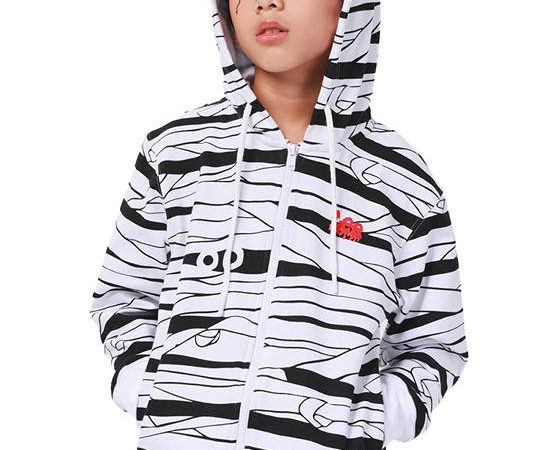 LEE KIDS Boy's Zip Up Hoodie Halloween Collection White