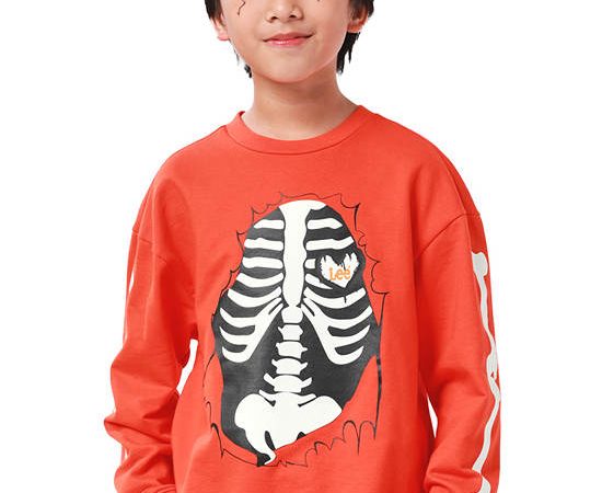 LEE KIDS Boy's Sweatshirt Halloween Collection Comfort Fit Orange