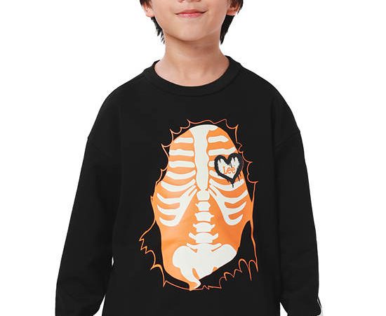 LEE KIDS Boy's Sweatshirt Halloween Collection Comfort Fit Black