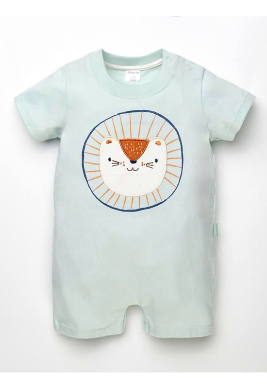ABSORBA Children's Organic cotton short-sleeved jumpsuit, Safari collection