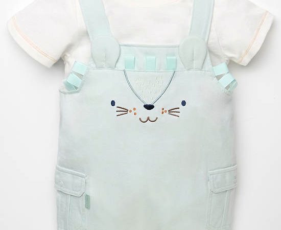 ABSORBA Boy's Short Romper, Organic Cotton, Safari Collection