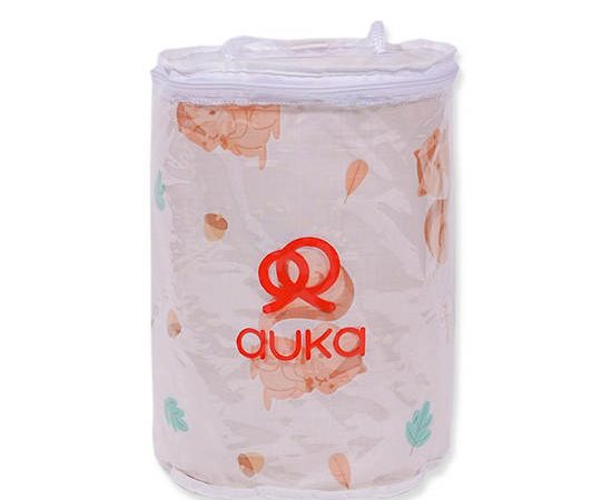 AUKA Orange ,Newborn blankets lined with artificial duck feathers MuslinCotton 100% Size 30*45 inc.