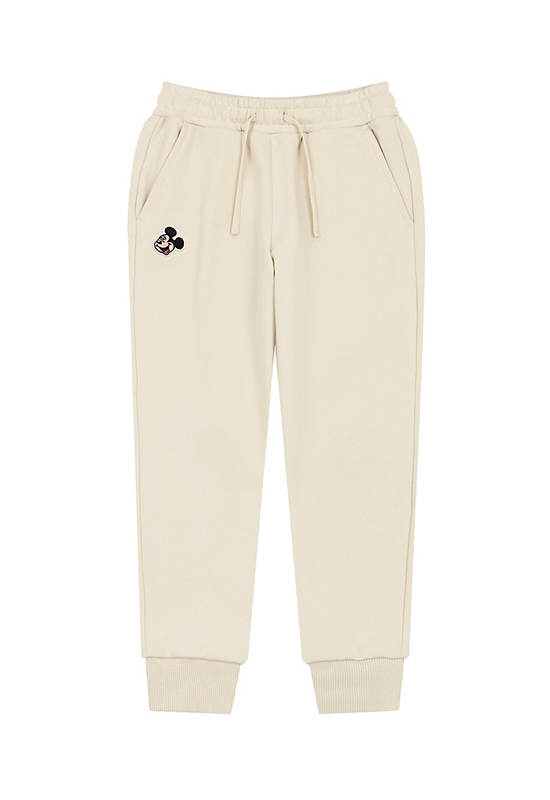 GIORDANO Boy's French Terry Elastic Waist Jogger Pants (Disney) Whitecap Gray
