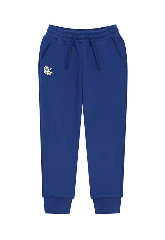 GIORDANO Boy's French Terry Elastic Waist Jogger Pants (Disney) Navy Peony Blue