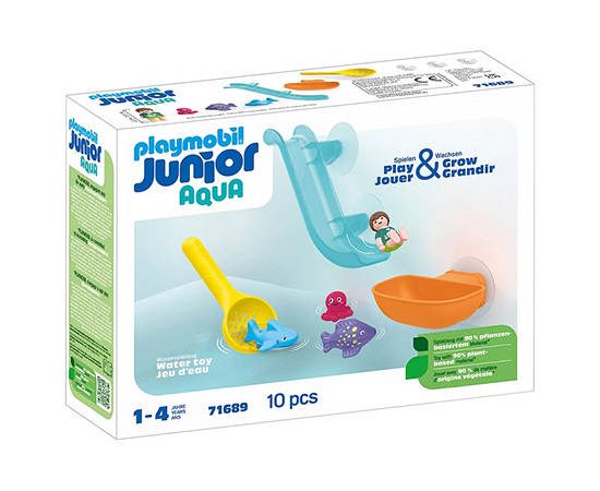 PLAYMOBIL JUNIOR AQUA: WATER SLIDE WITH SEA ANIMAL