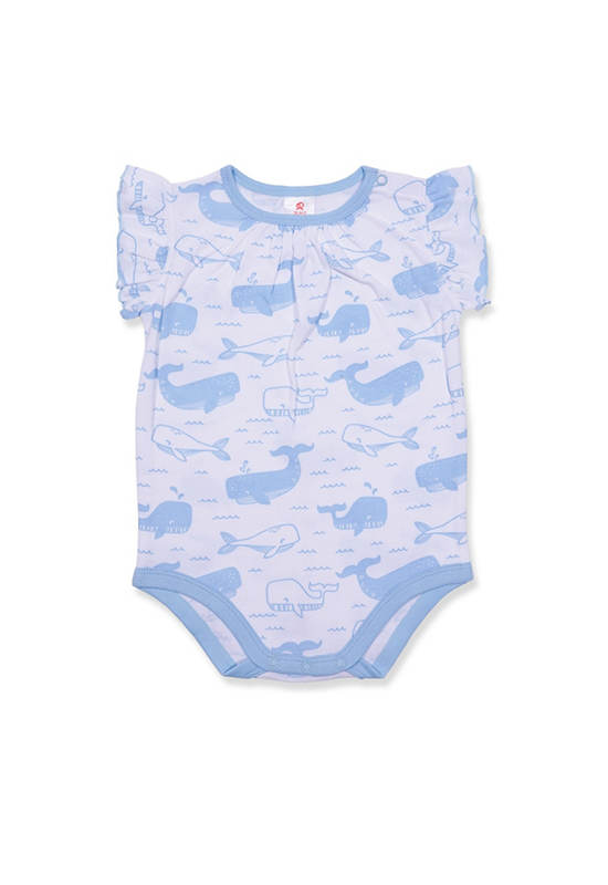 AUKA Blue, Newborn Baby Bodysuit ,Auka Animal Team,