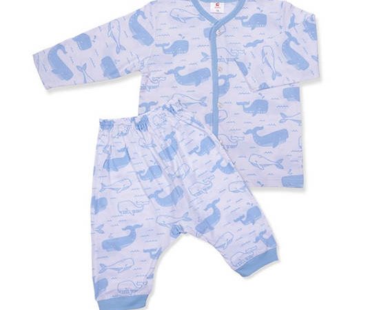AUKA Blue ,long sleeve pajamas, kids set,Auka Animal Team,