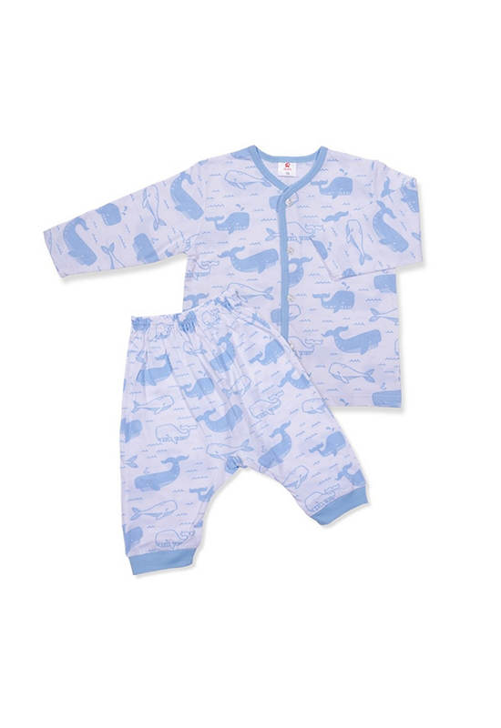 AUKA Blue ,long sleeve pajamas, kids set,Auka Animal Team,