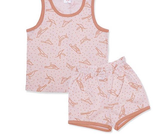 AUKA Orange,Tank Top + Shorts Set, Kids, Auka Animal Team,