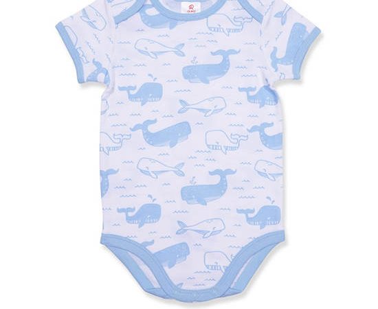 AUKA Blue, Newborn Baby Bodysuit ,Auka Animal Team,