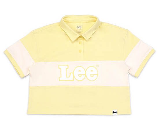 LEE KIDS Girl's Polo Short Sleeve New Preps Collection Cropped Fit Yellow