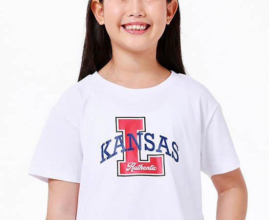 LEE KIDS Girl's Tee Short Sleeve New Preps Collection Cropped Fit White