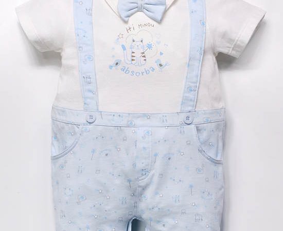 ABSORBA Short bear overalls with bunny ears for babies aged 3 months - 1 year, Coeur & Etoile collection