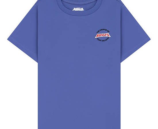 GIORDANO Boy's Regular Jersey Printed Tee (Kung Fu Panda) GrayBlue Purple