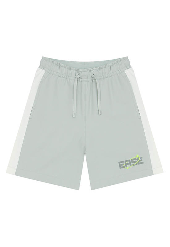 GIORDANO Boy's Drawstring Elastic Waist Shorts  Mineral Gray Green