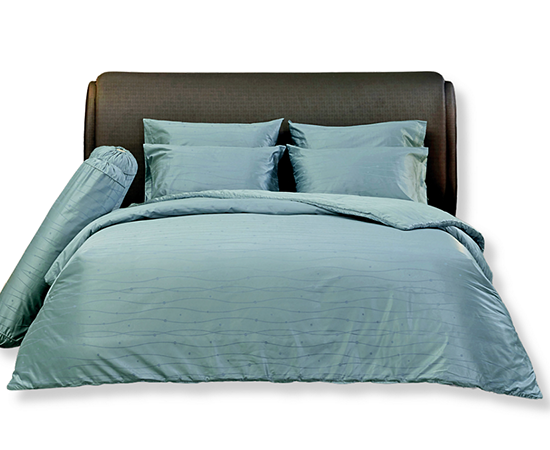 JESSICA BEDDING COMFORTER (King Size)  PLATINUM JACQUARD SILKSHINE 800 THREAD COUNTS QZ007 Light blue