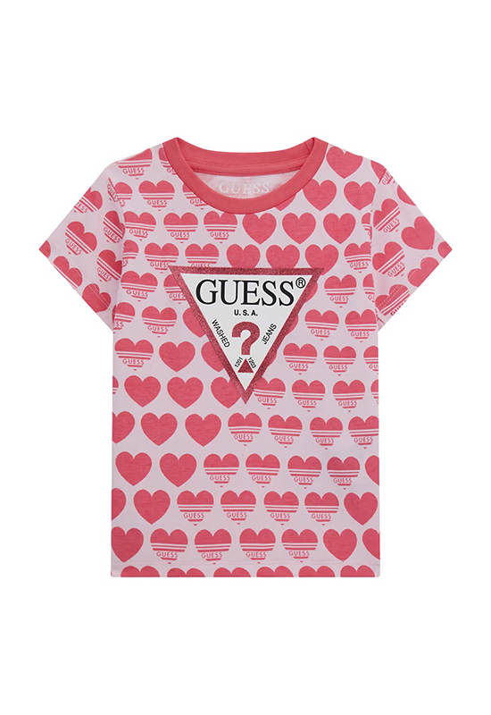 GUESS Kids Girl All over print T-shirt 3-6 yrs - Pink