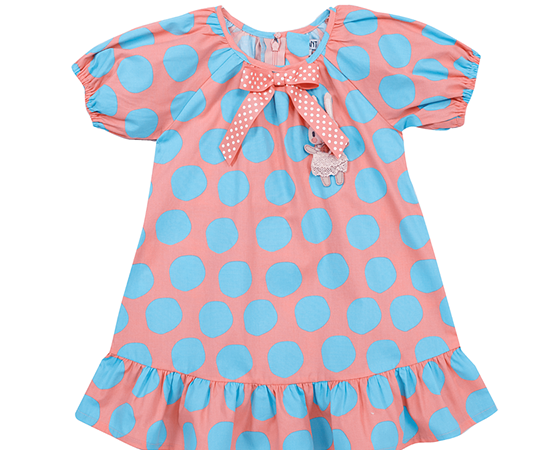 ENFANT Girls' skirt Polka Dots EE7T82 - Pink/Turquoise (for children aged 6 months - 6 years)