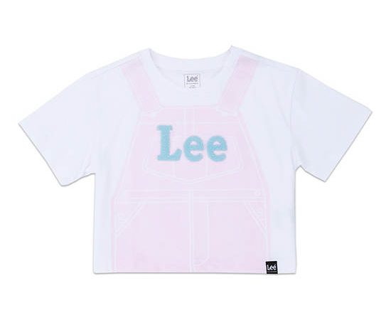 LEE KIDS Girl's Tee Short Sleeve Winter Love Lee Collection Cropped Fit White