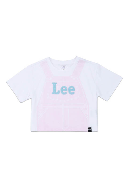 LEE KIDS Girl's Tee Short Sleeve Winter Love Lee Collection Cropped Fit White