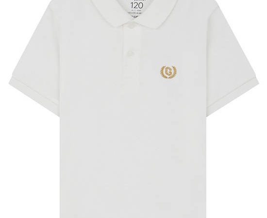 GIORDANO Boy's Liquid Touch Short Sleeve Polo Signature white