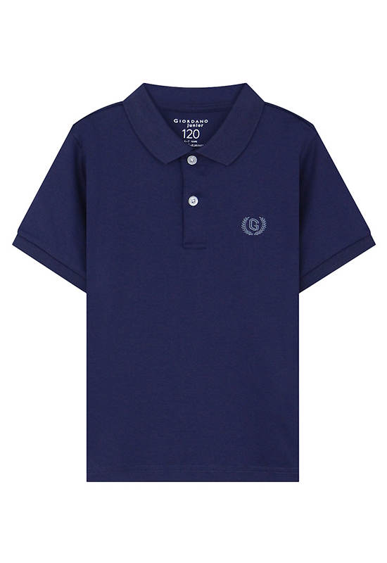 GIORDANO Boy's Liquid Touch Short Sleeve Polo Eclipse navy