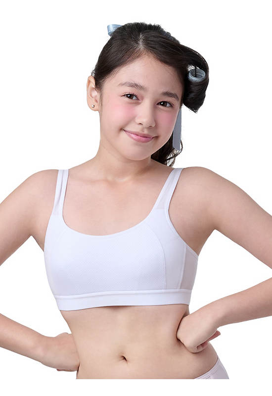 WACOAL Kids Bra Bloom Step 3 Design sport look White