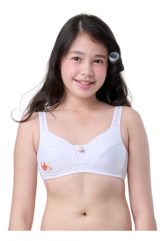 WACOAL Kids Bra Bloom Step 3 Plaifah.postcard White