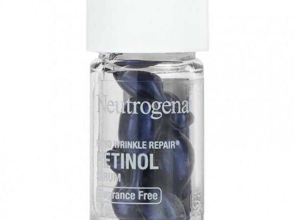 Neutrogena, Сыворотка с ретинолом, без отдушек, 7 капсул
