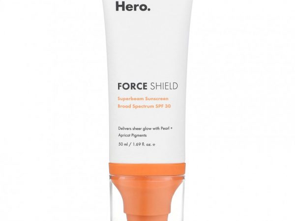 Hero Cosmetics, Force Shield, солнцезащитное средство Superbeam, SPF 30, 50 мл (1,69 жидк. Унции)