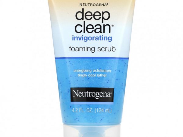 Neutrogena, Deep Clean, бодрящий пенный скраб, 124 мл (4,2 жидк. Унции)
