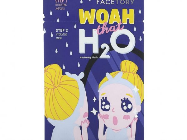 FaceTory, Woah That H2O, 2-этапная увлажняющая маска, 1 набор, 26 г (0,92 жидк. Унции)