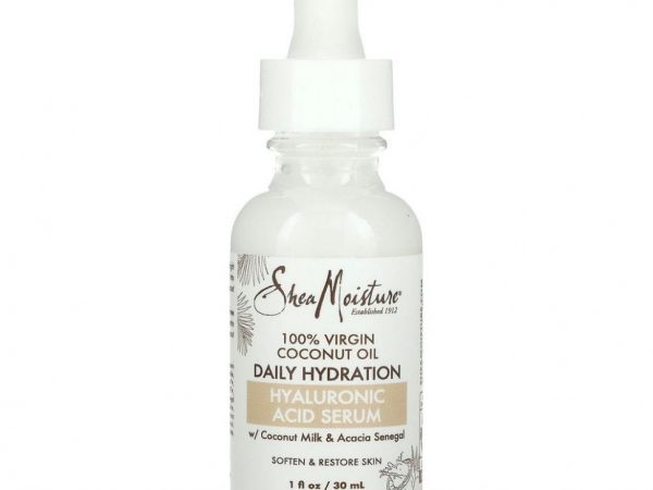 SheaMoisture, 100% кокосовое масло первого отжима, сыворотка с гиалуроновой кислотой для ежедневного увлажнения, 30 мл (1 жидк. Унция)