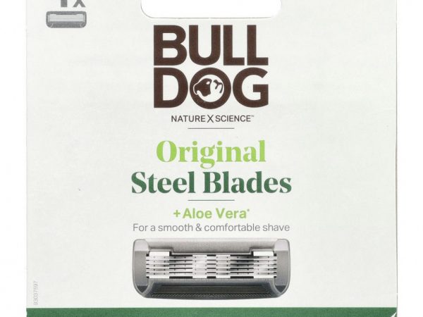 Bulldog Skincare For Men, Оригинальные сменные картриджи со стальными лезвиями, 4 картриджа с 5 лезвиями