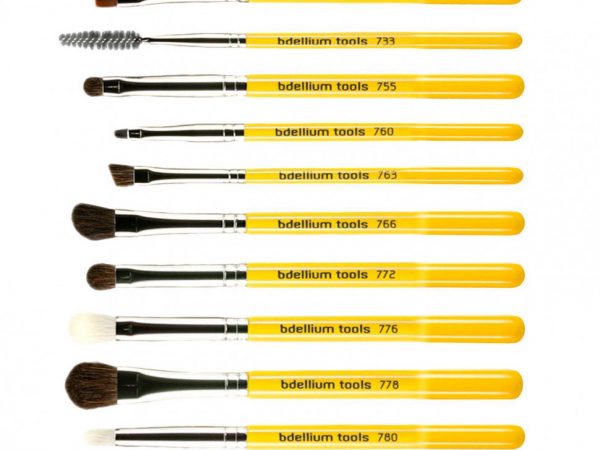 Bdellium Tools, Studio Line, набор кисточек для глаз и чехол, в комплект входит 12 предметов