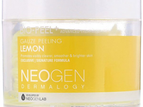 Neogen, Bio-Peel +, салфетки для пилинга, лимон, 30 штук
