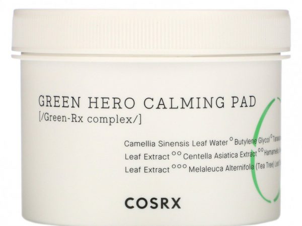 Cosrx, One Step Green Hero Calming Pad, успокаивающие диски, 70 шт., 135 мл (4,56 жидк. унции)