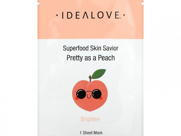 Idealove, Superfood Skin Savior, Pretty as a Peach, 1 тканевая маска, 20 мл (0,68 жидк. Унции)