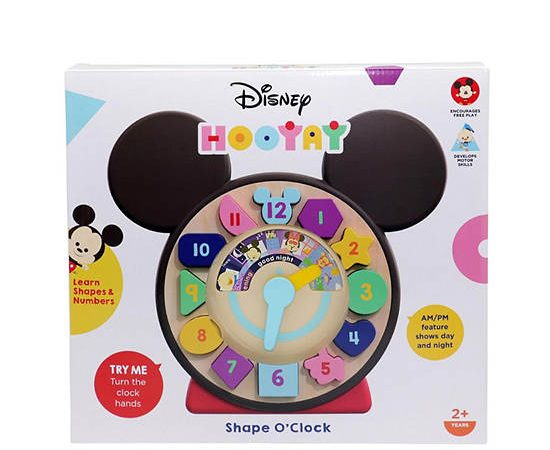 DISNEY HOOYAY Toy Learning Clock Mickey Multi-Color