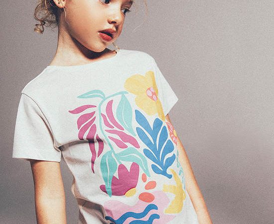 SFERA KIDS Girl Toddler T-Shirt Short Sleeves Printed White Cream