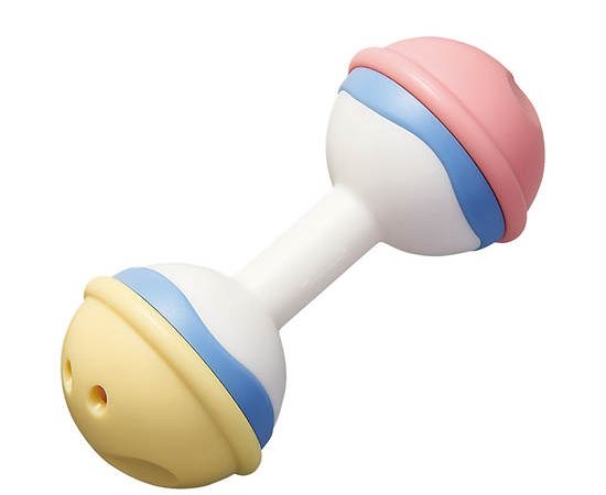 TOYROYAL Teether 3 Months Classic - Dumbbell White