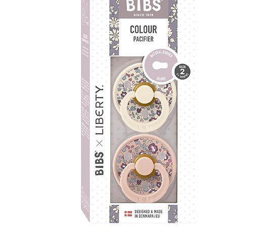 BIBS Baby Pacifier 2 pcs Liberty Eloise Size 2 Size Blush