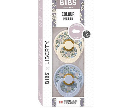 BIBS Baby Pacifier 2 pcs Liberty Eloise Size 2 Size Blue