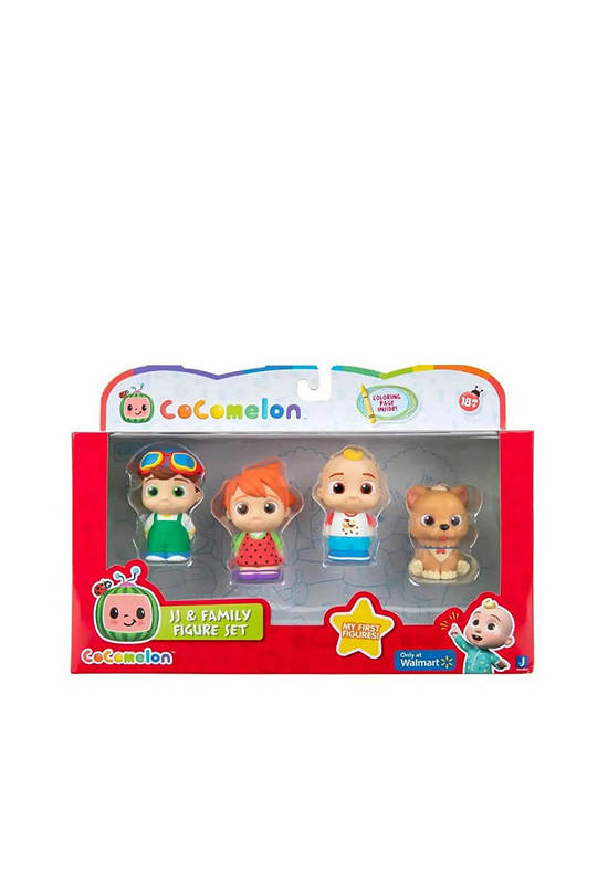 COCOMELON Figure Cocomelon 4 Pack JJ & Family Multi-Color