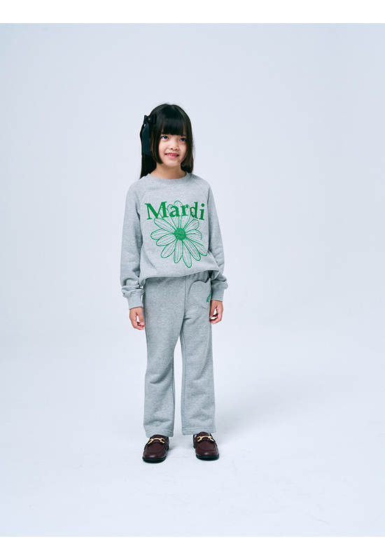 MARDI MERCREDI LES PETITS Sweatshirt Flowermardi Grey Green