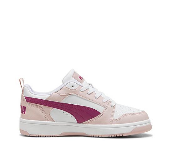 PUMA KIDS Unisex Kids Sneakers Rebound V6 Lo Mauve Mist-Magenta Gleam-PUMA White