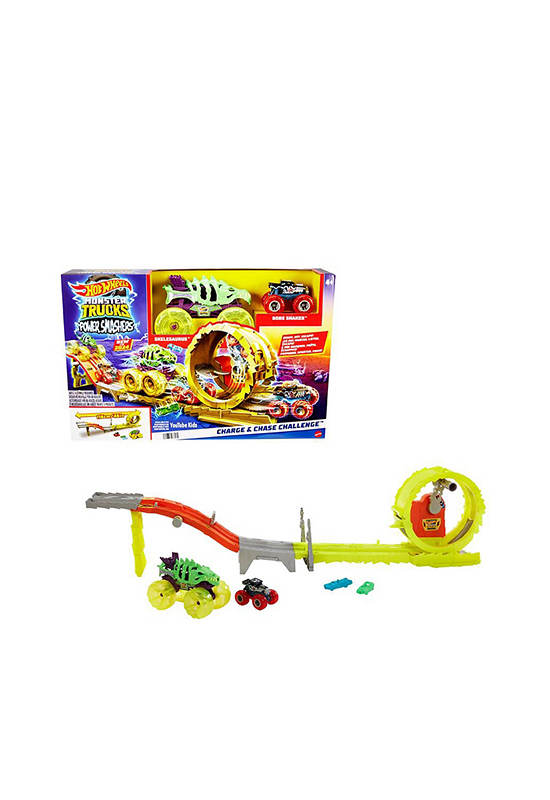 HOTWHEELS Toy Power Smashers Charge & Chase Challenge HXT05 Multi-Color