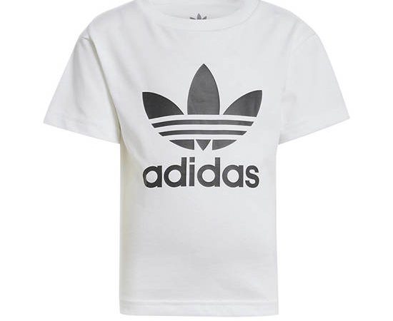 ADIDAS KIDS Unisex Toddler Tee Adicolor Trefoil White